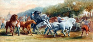 W.D. KERR (20th century) British, After ROSA BONHEUR (1822-1899) French The Horse Fair Watercolour