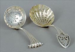 A Victorian silver and silver gilt sifter spoon, hallmarked Sheffield 1873, maker’s mark of JAR