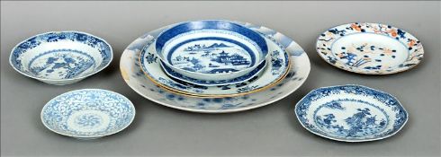 A quantity of various 18th and 19th century Chinese plates Of varying sizes, mostly decorated in