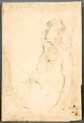 *AR RONALD WILLIAM FORDHAM SEARLE (1920-2011) British Butch Barton in Singapore Ink drawing