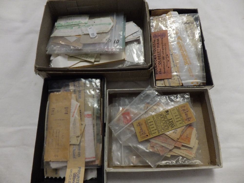 A large quantity of used ticket stubs from bus fares to include Hants & Dorset, Western, Southampton