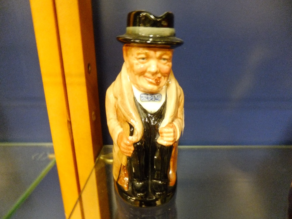A Royal Doulton Winston Churchill 1950's Toby character jug, marks to base