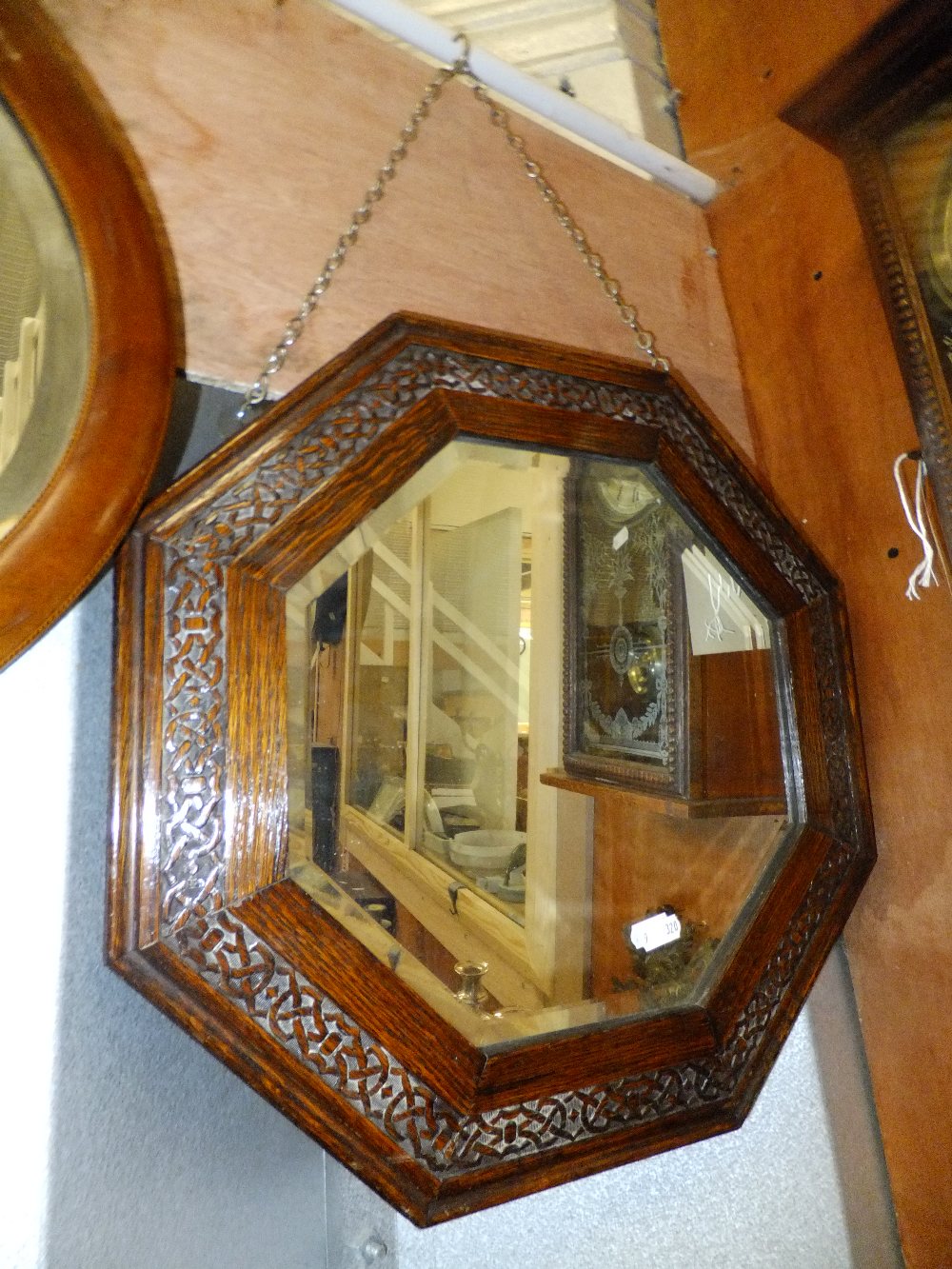 An oak Arts & Crafts mirror