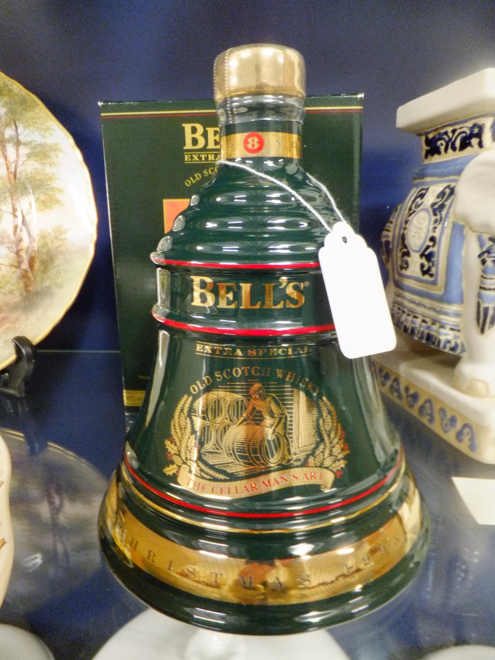 A boxed bottle of Bells 8yr old, Old Scotch Whiskey Christmas 1995