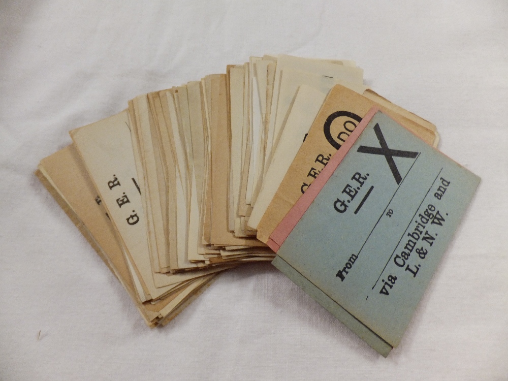 A selection of approximately 140 GER 'Great Eastern Railway' luggage labels