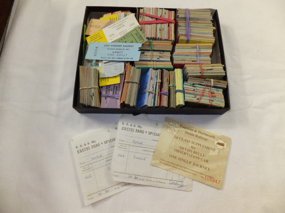 A selection of approximately five hundred Edmondson tickets from Preserved & Heritage railways