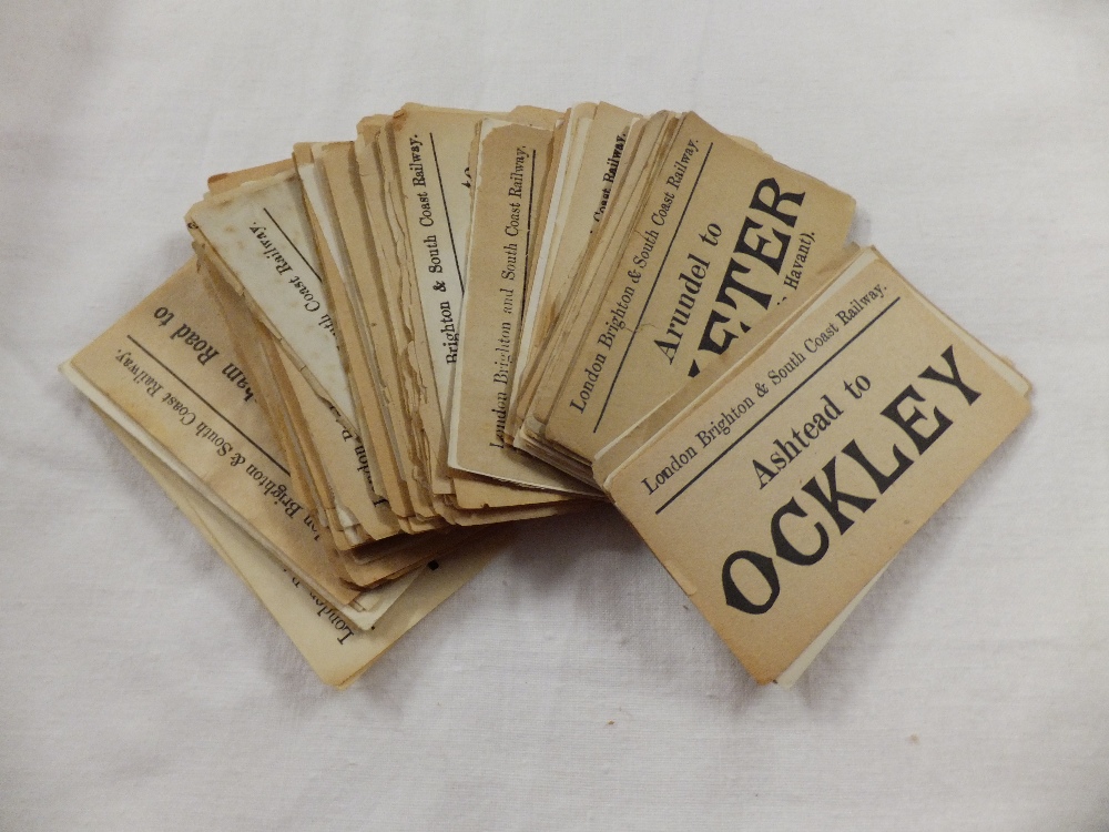 A selection of approximately 170 LBSCR 'London, Brighton & South Coast Railway' luggage labels