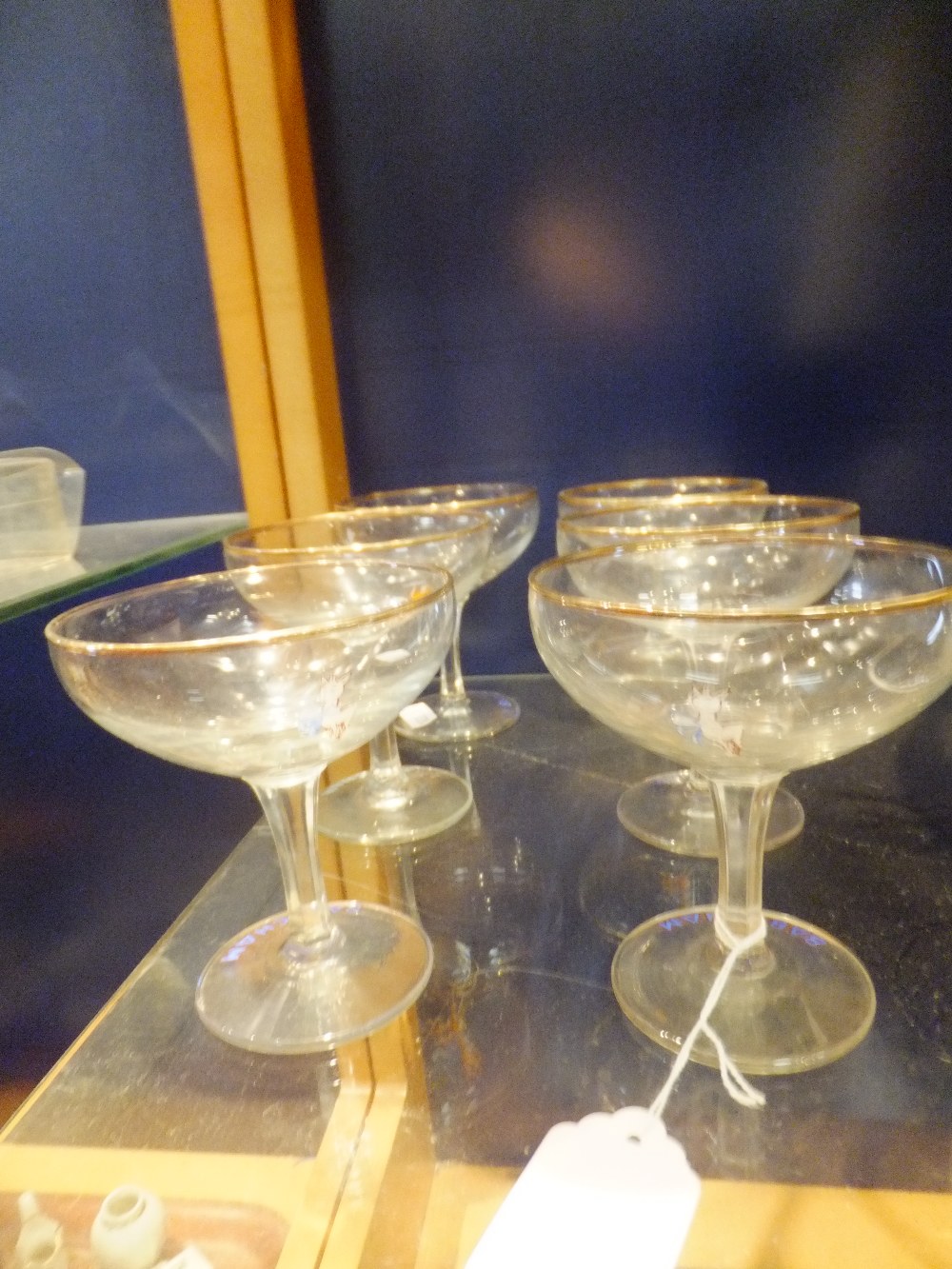 Six vintage Babycham glasses