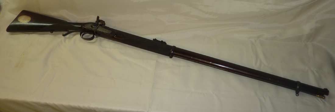 .451 cal. presentation percussion target rifle by Thomas Turner, the round tapered barrel with