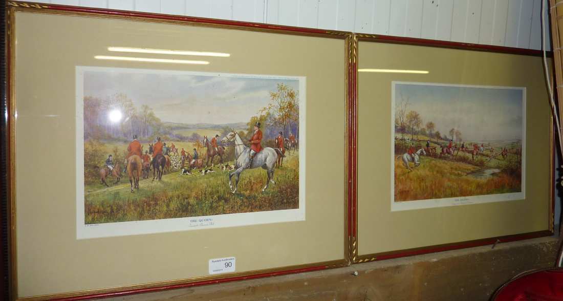 Pair of framed prints 'The Quorn' and 'The Craven'