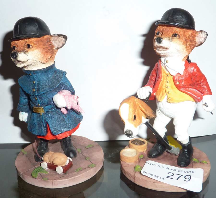 A pair of border fine arts figures 'Master Giles and Miss Caroline'
