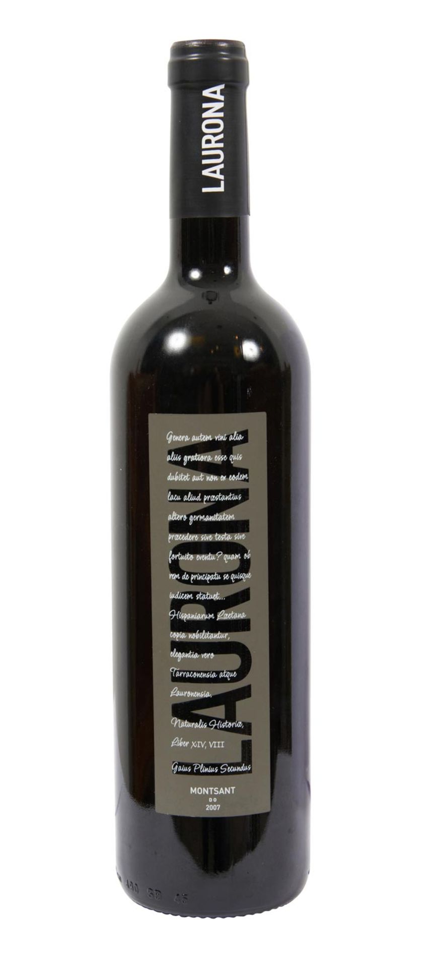 LAURONA. MONSANT 2007 Seis botellas de vino tinto, cinco variedades.