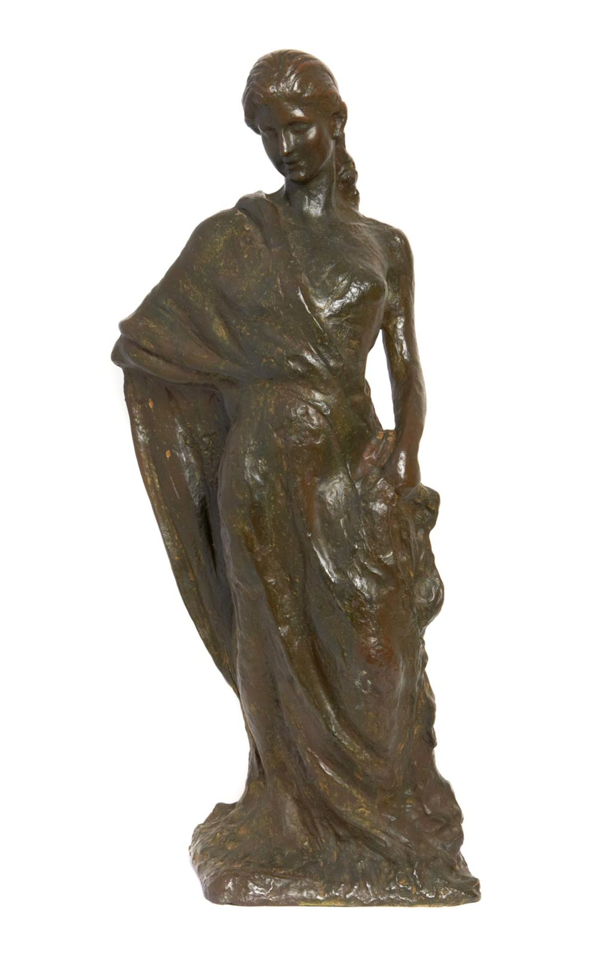 SEBASTIÁN MIRANDA (Oviedo, 1885-Madrid, 1975). ""Gitana"", escultura en bronce, 85 cm. alt.