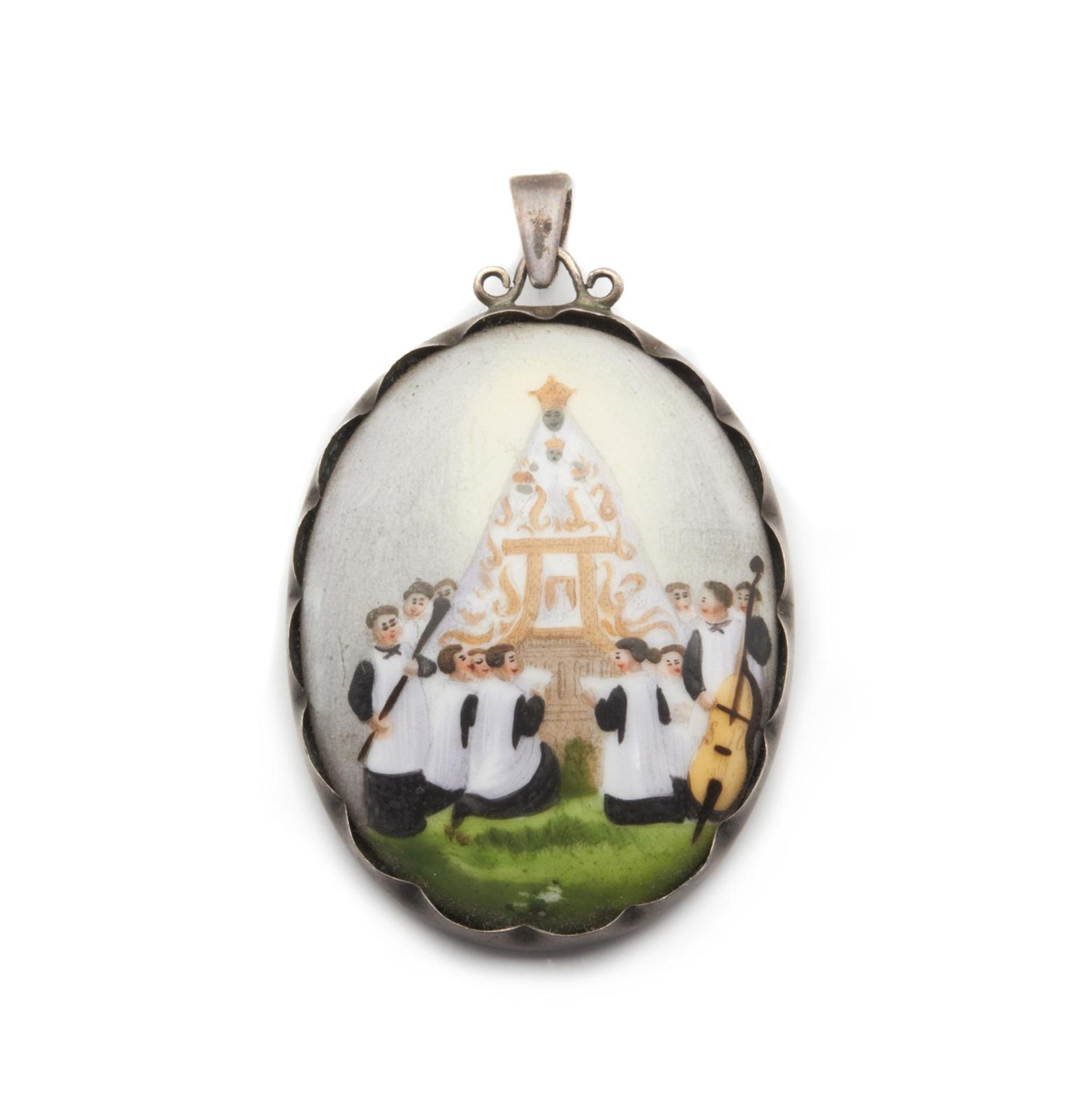 PENDANT EARLY 20th CENTURY En plata con esmalte.