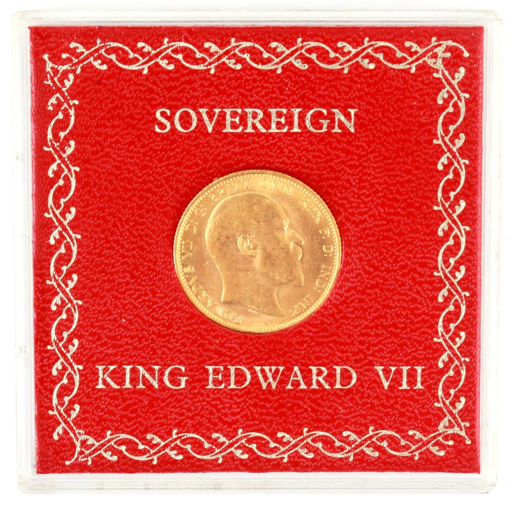 Property of a lady - a King Edward VII 1903 full sovereign gold coin, cased (see illustration).