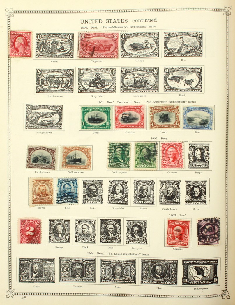 Property of a gentleman of title - philately - two Ideal Postage Stamp Albums containing stamps,