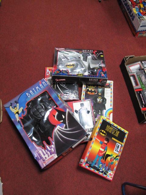 Six Batman Related Costume Kits, all 1980`s and later, all different, including animated series, all