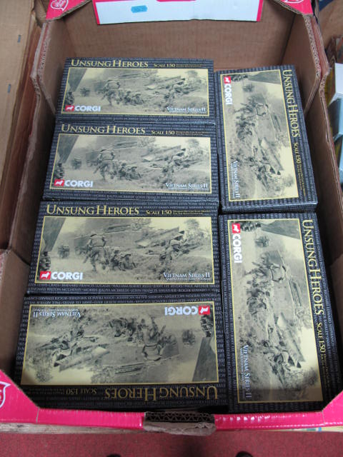 Six Corgi `Unsung Heroes` 1:50 Scale Vietnam Tanks. All M48 A3 Patton. All boxed.