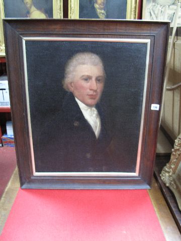 ENGLISH SCHOOL (c.1800) Portrait of a Gentleman, half length, wearing a dark coat, oil on canvas,