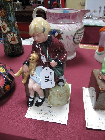 A Royal Doulton China Limited Edition Figure, The Girl Evacuee, HN3203, numbered 3295/9500, with