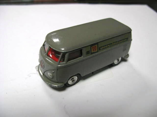 Corgi No. 433 Volkwagen Delivery Van, `Vroom & Dreesman`, to side of grey body, with red interior