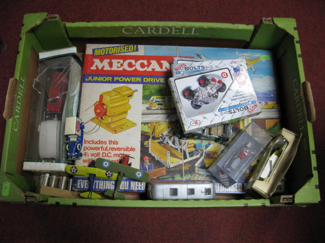 Meccano Motorised Junior Power Drive Set, 1969, with instructions, most parts appear present but