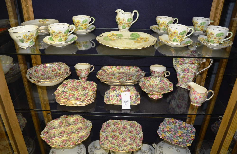 Royal Winton 'Summertime' part teaset, including Geranium Salisbury part teaset (a lot)