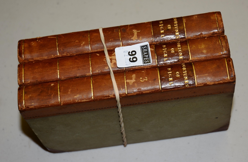 'The Fortunes of Nigel', by the author of Waverley Kenilworth, printed Edinburgh 1822, 3 vols (3)