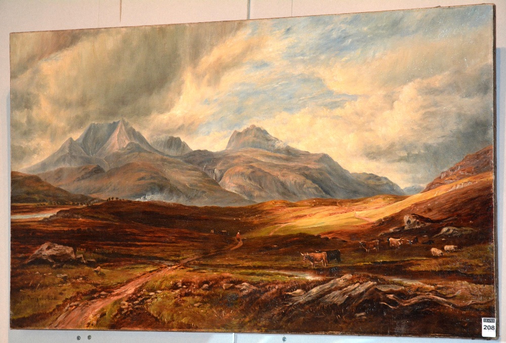 After Arthur Perigal
'Highland Scene'
Oil on canvas, signed, 1868, 56 x 91cm