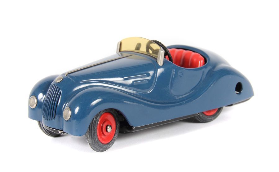 BMW 328 Fa. Schuco, Patent akustico 2002, P: ca. 1939-1959, Made in Western Germany, Blech,