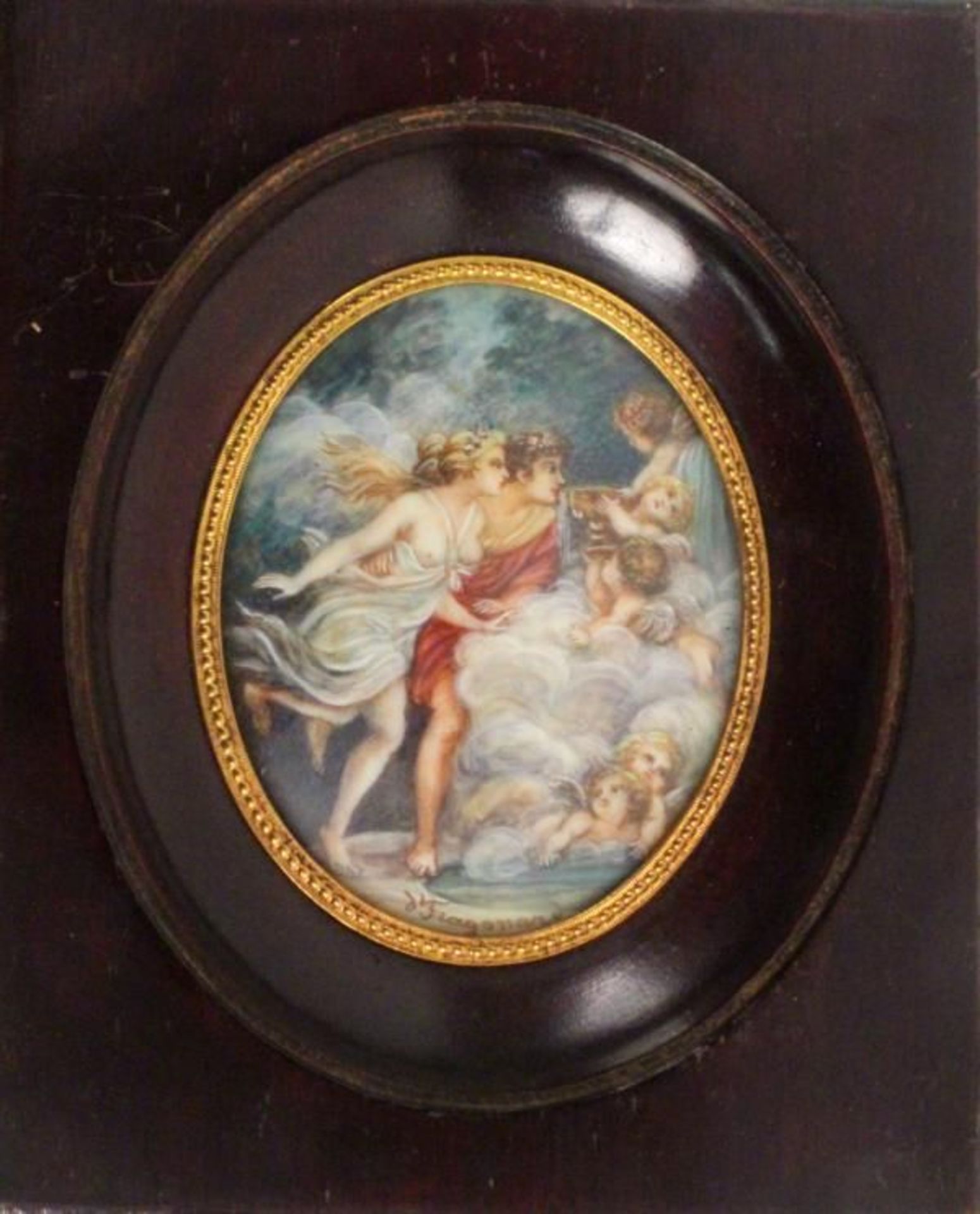 AN EROTIC MINIATURE after Jean-Honoré Fragonard (Grasse 1732-1806 Paris) ''La Fontaine d'Amour'',