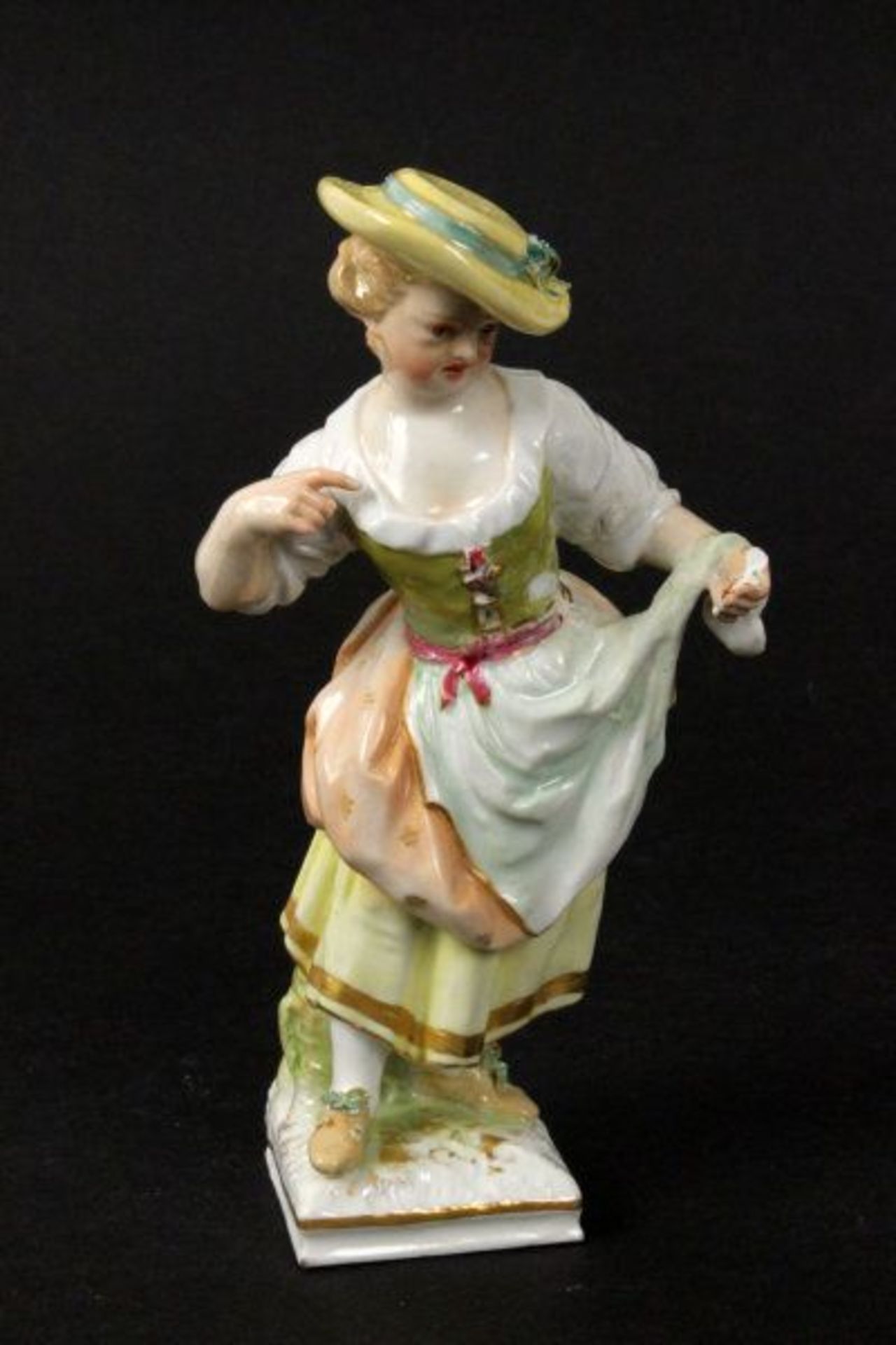A BERLIN BOY GARDENER FIGURE KPM Berlin 1900 Coloured painted porcelain figurine. Scepter mark