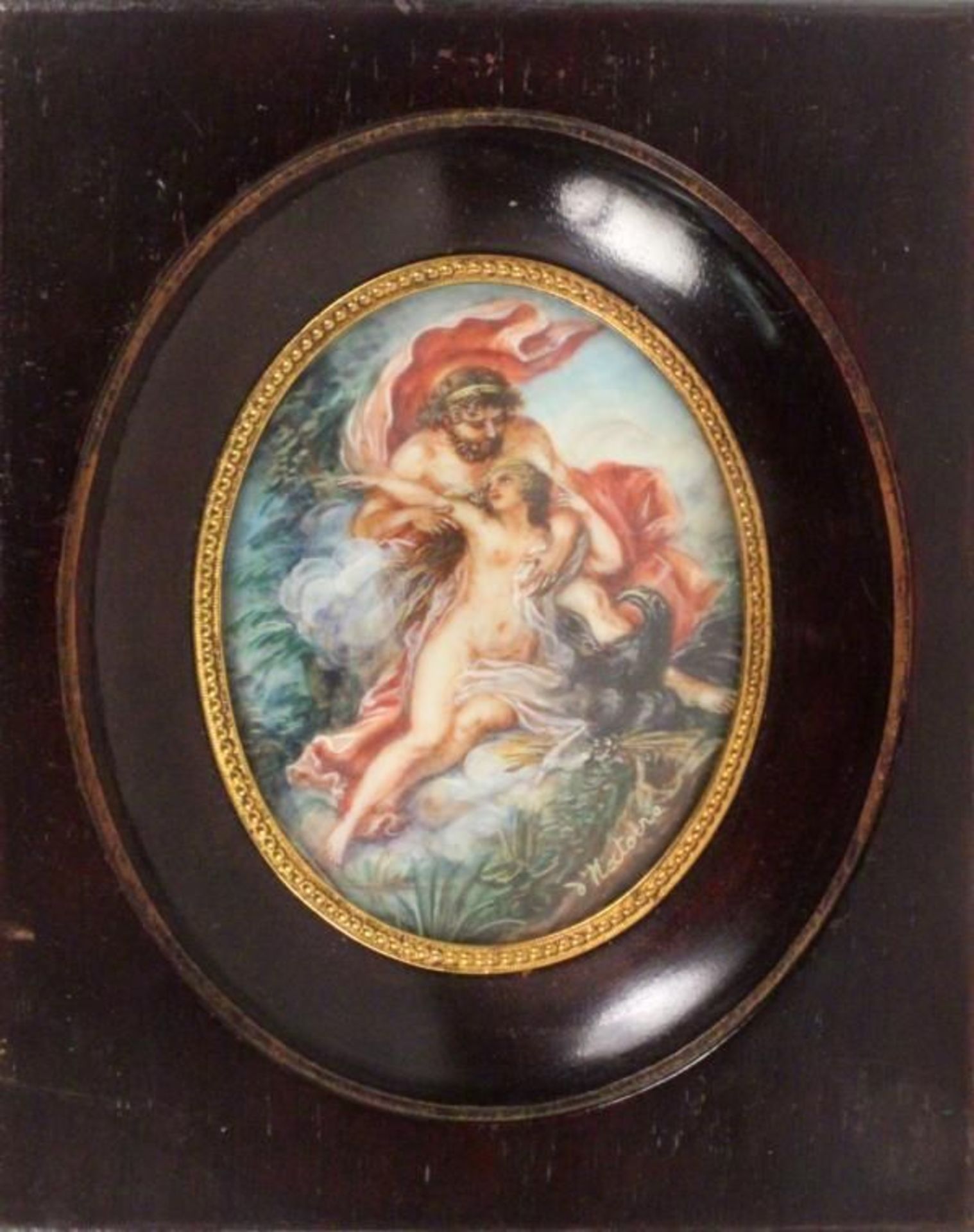 A MINIATURE after Charles-Joseph Natoire (Nîmes 1700-1777 Castel Gandolfo) ''Io enlevé par Jupiter''