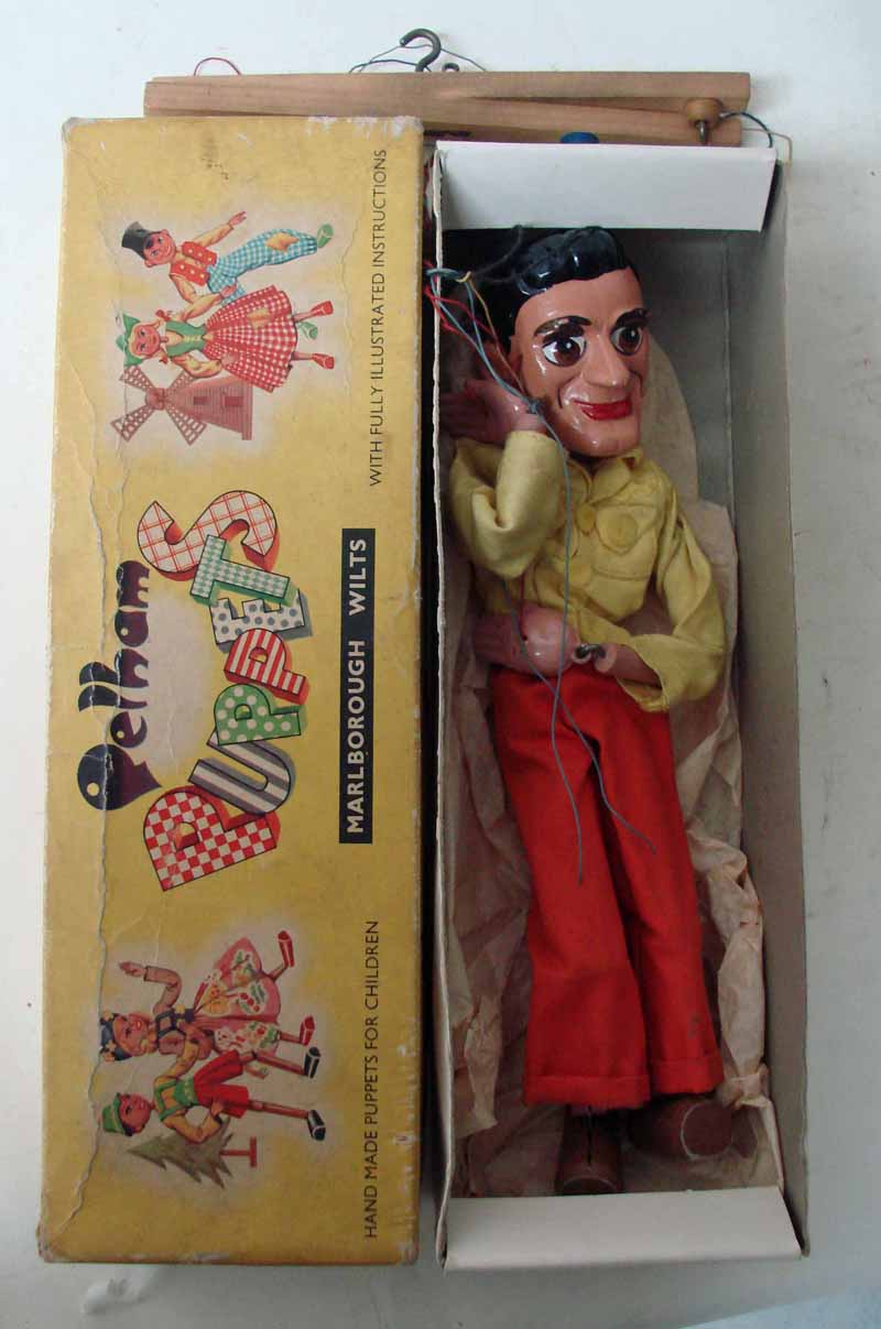 A Pelham Puppet Mike Mercury, in original box with 1961 Supermarionation label