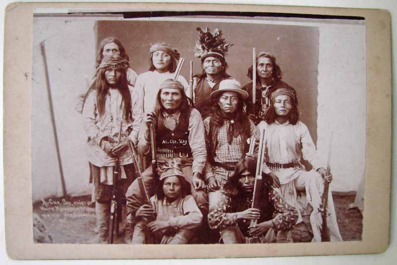 A Cabinet Card Photograph of Al-Che-Say. 107mm by 164mm on gilt edged board, with no photographer?s