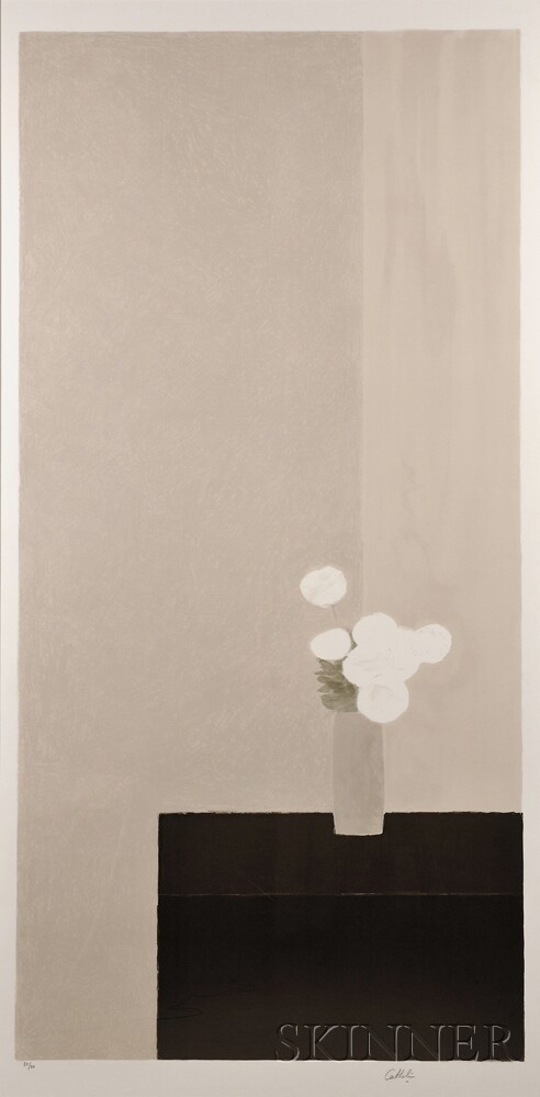 Bernard Cathelin (French, 1919-2004)Grand Tokonoma aux roses blanche, 1990, edition of 30.