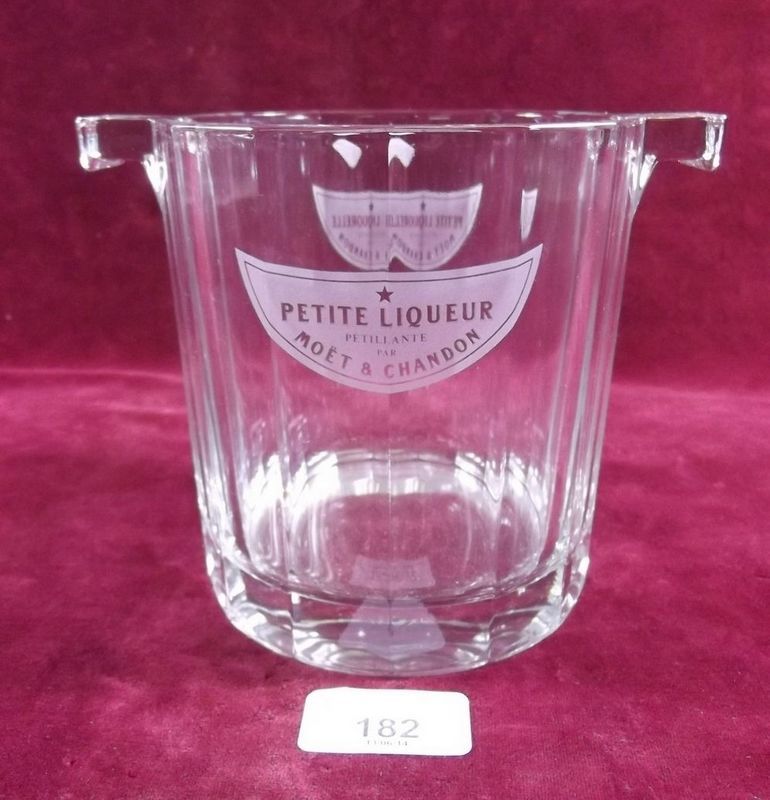 A Moet et Chandon cut glass champagne bucket