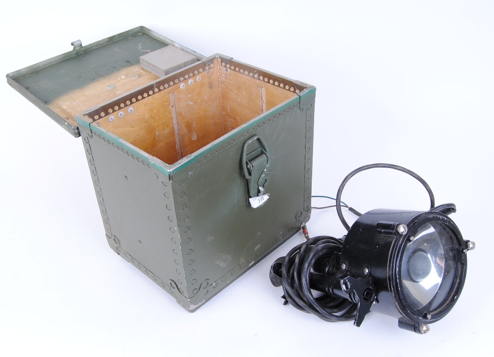 Army signal lamp in carrying box