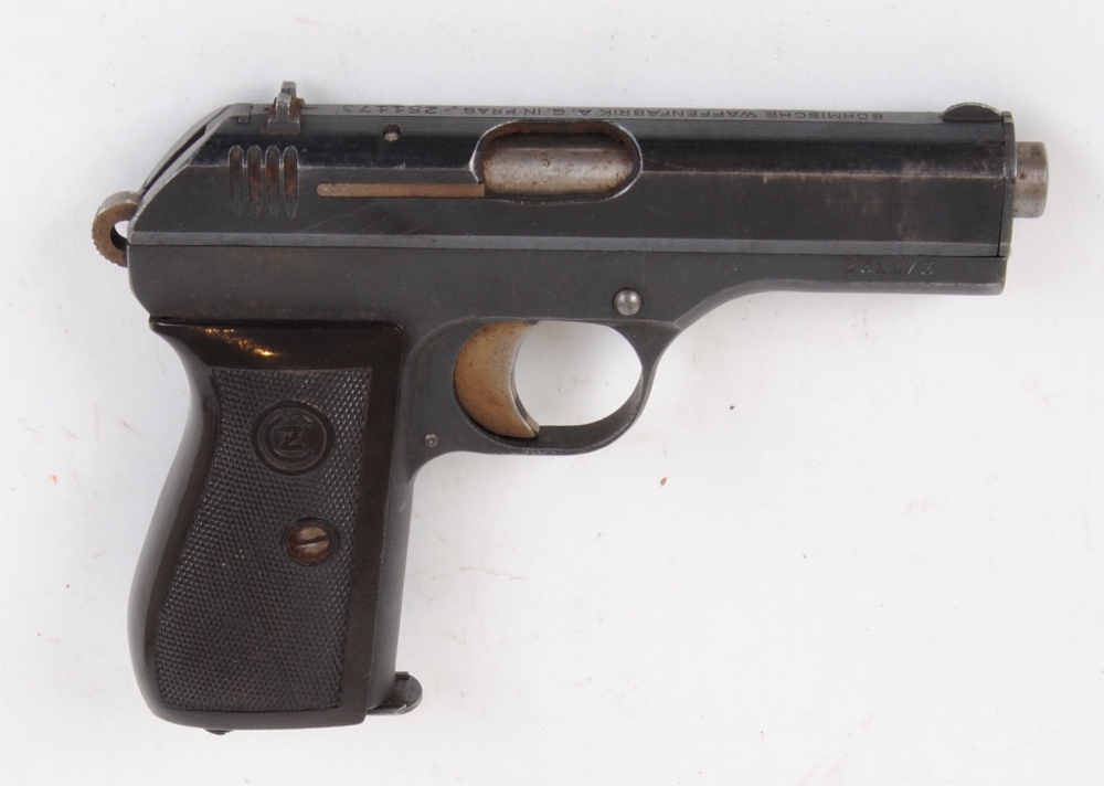 7.65mm CZ Pistole Modelle 2, semi automatic pistol, impressed Bohmische Waffenfabrik AG in Prag