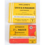 5 x .244 H & H Magnum and 10 x 7mm Mauser cartridges in original packs This Lot requires a Section 1