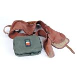 Napier rifle pull thru kit; Brady canvas and leather gun slip