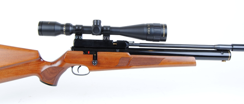 .22 Axsor, pre-charged air rifle, with silencer, Monte Carlo stock and magazine, 4-16 x 40 AO