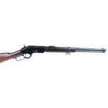 .44 -40 (WCF) Winchester Model 1873 Saddle Carbine, the 20 ins circular barrel, engraved