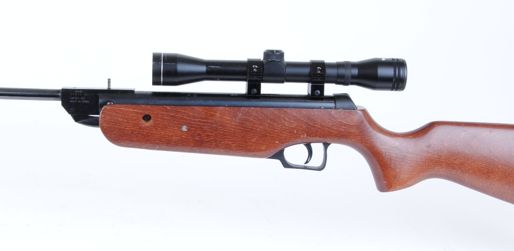 .22 Webley Sport, break barrel air rifle (split to forend) with 4 x 32 Webley scope, no.20828-05
