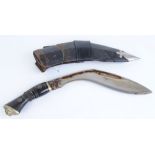 Presentation kukri in leather covered scabbard