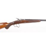 .22 (smooth) Flobert action rifle with 23,1/2 ins octagonal sighted barrel, scroll furniture, semi