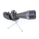 20 x 65 Military spotting scope, marked R L Natural Clear Yellow, Reg No.4490, with tripod