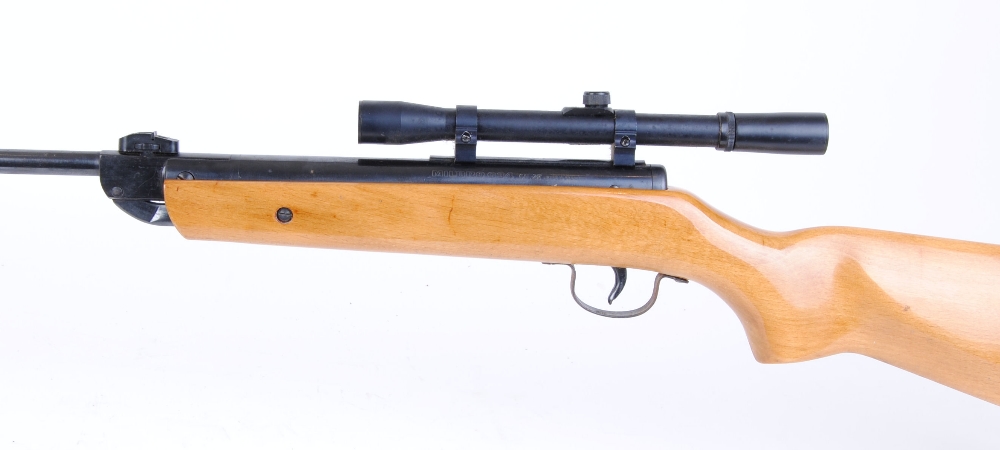 .22 Milbro G34, break barrel air rifle, with silencer and scope