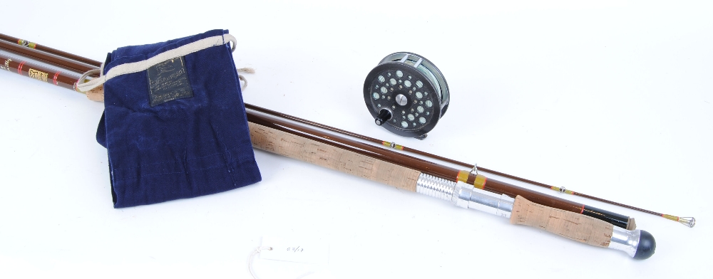 14 ft Hardy Salmon fly rod with Shakespeare Super Condex, 4,1/2 ins reel and No.10 floating line