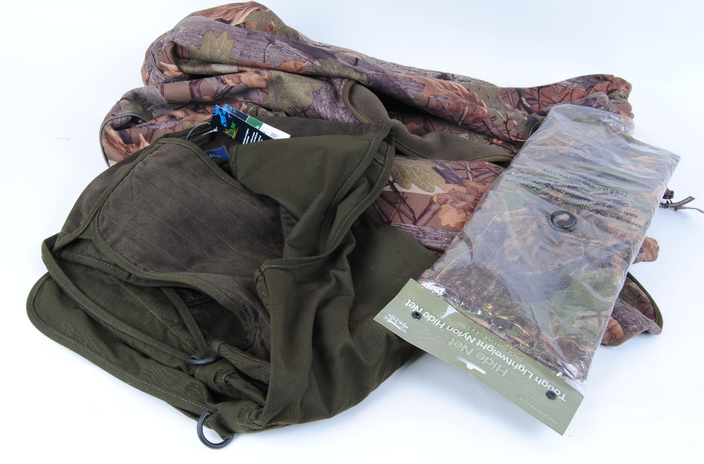 Jack Pyke Oak camo, waterproof and breathable fleece jacket, s.XL; Swedteam green skeet vest, s.XL;